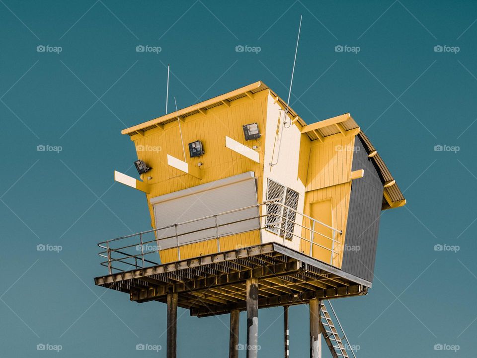 A life guard tower in Lake Entrance, Australia