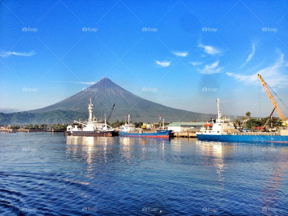 Morning view of Mayon Volcano