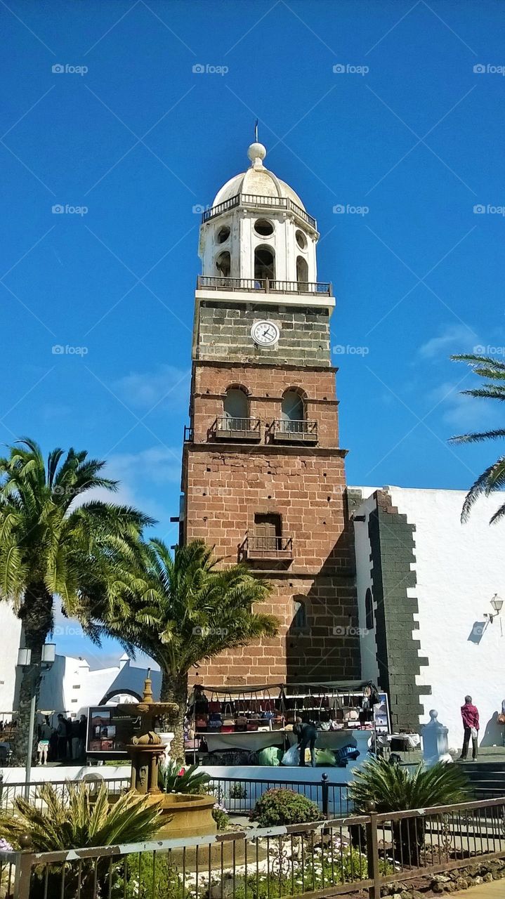 Church tower in Teguise