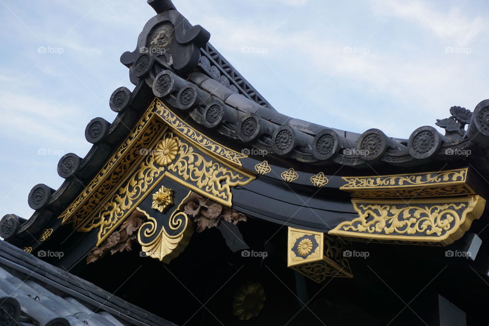 Japanese castle roof line