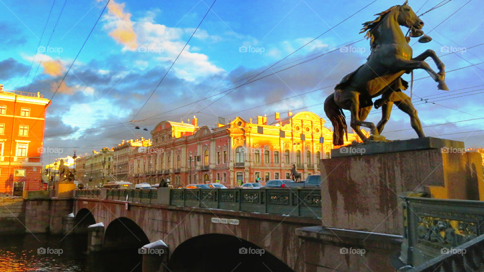 Anichkov Bridge St. Petersburg Russia