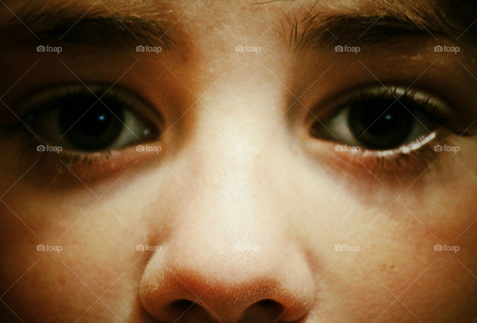 Extreme close-up of a boy's eyes