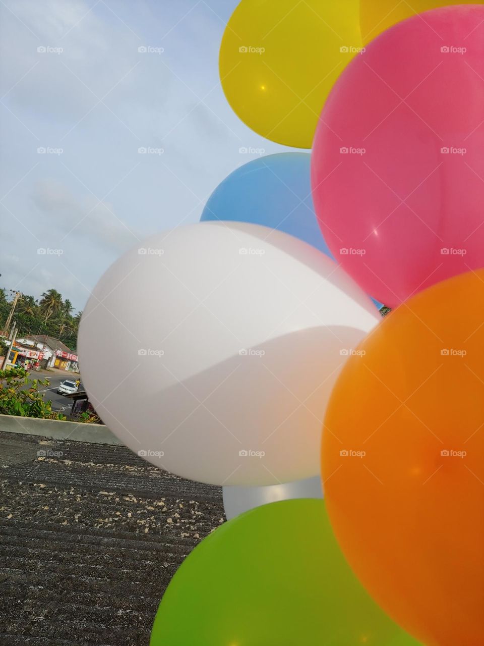 helium balloons captured