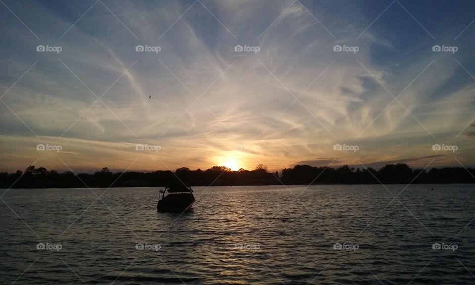 Sunset near the water