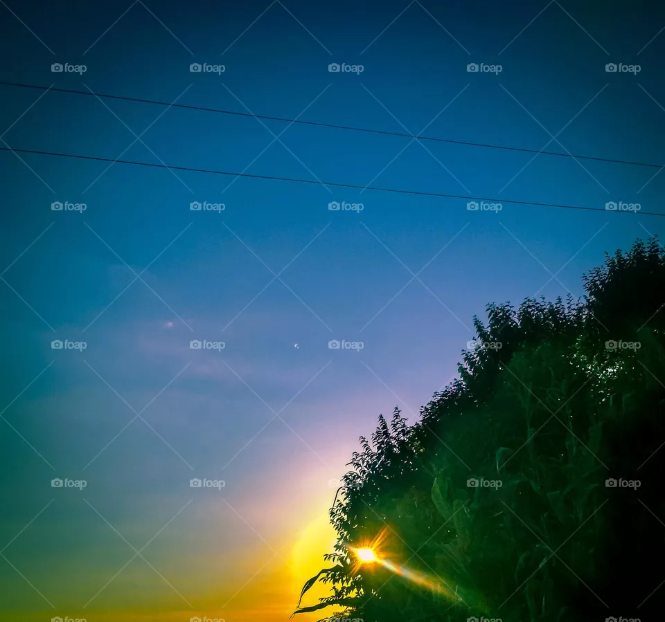 beautiful sky at sunset