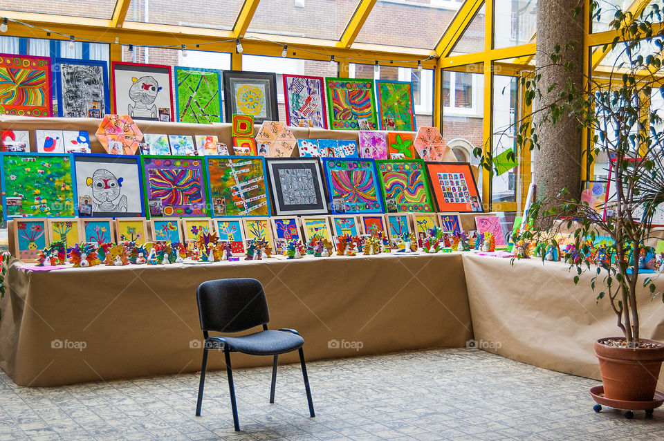 Kids art in display