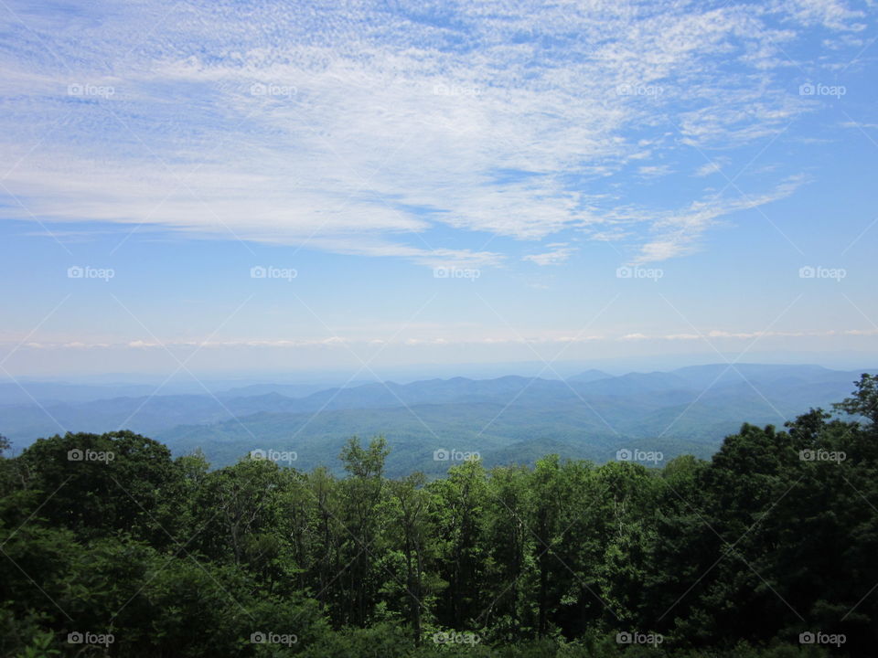A Day in the Mountains. A shot of the Blue Ridge Mountains. 