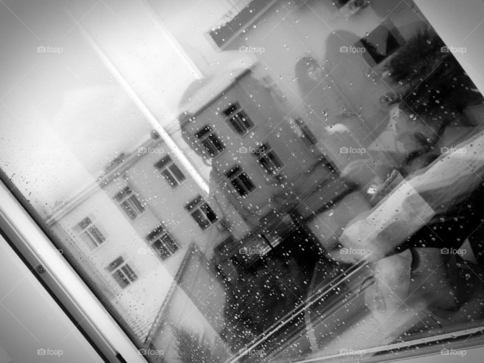 The rain melody from the window