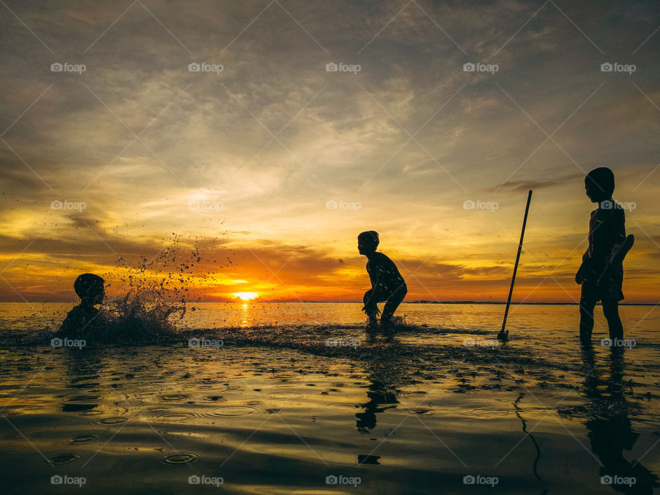 Sunset and beach