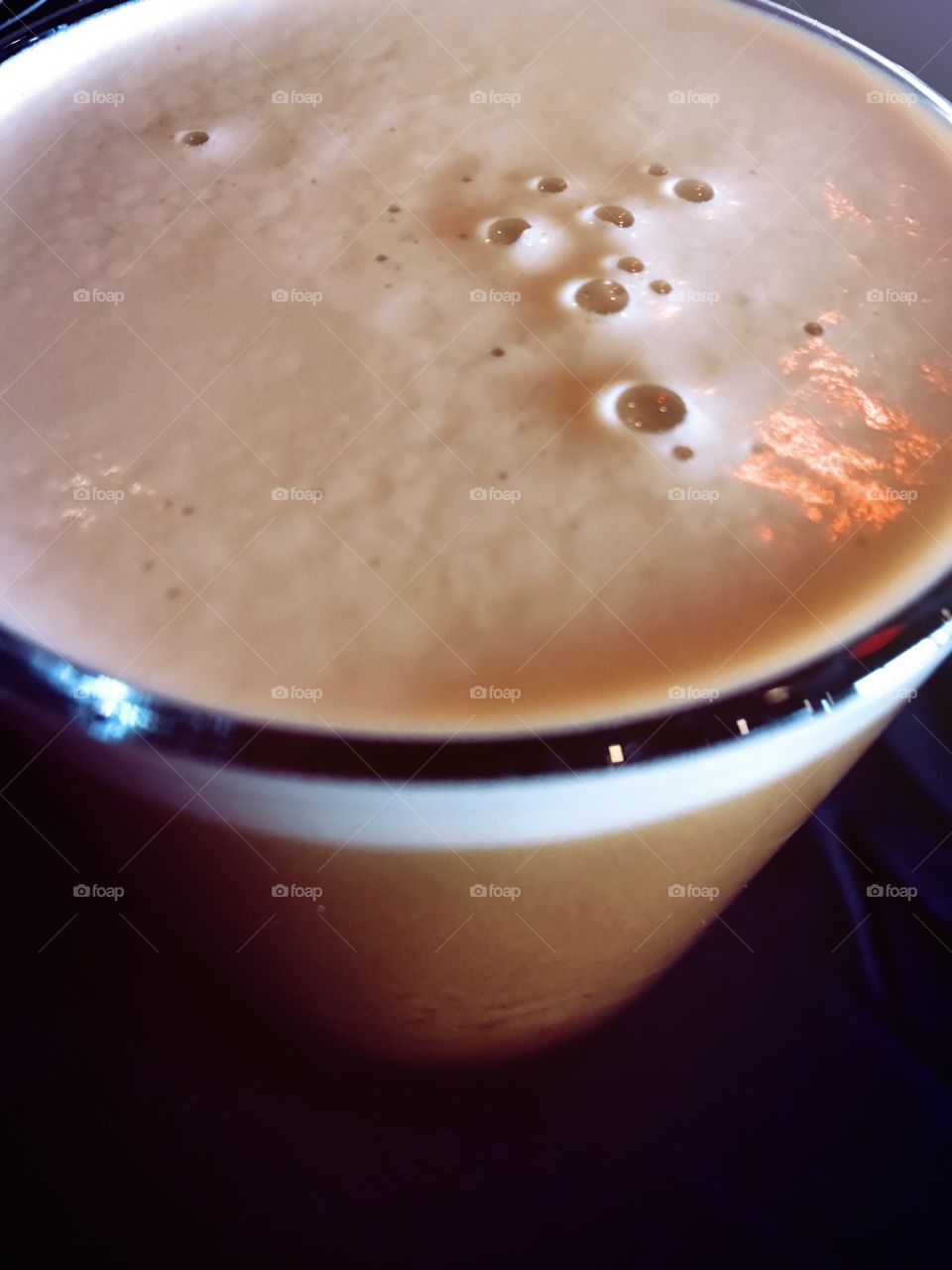 Guinness head bubbles