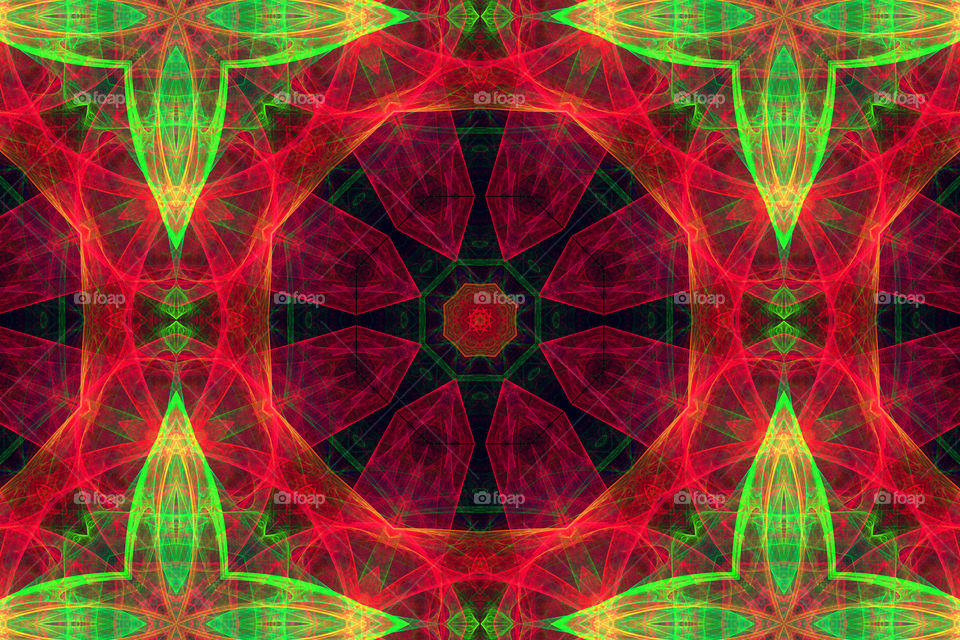 red and green fractal pattern