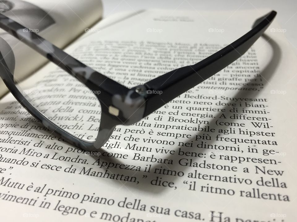 Book And eyeglasses 