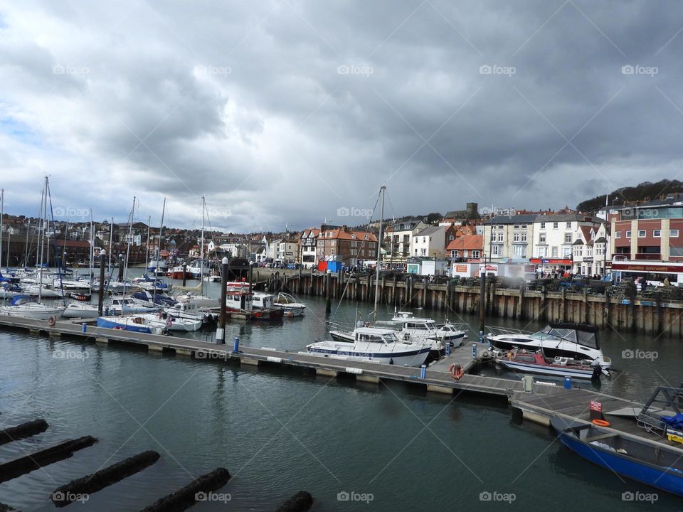 A view of Scarborough Harbour 