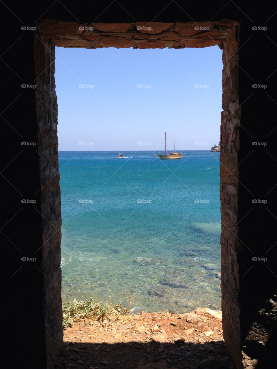 greece crete sea sailboat island wind blue summer blue by varadero