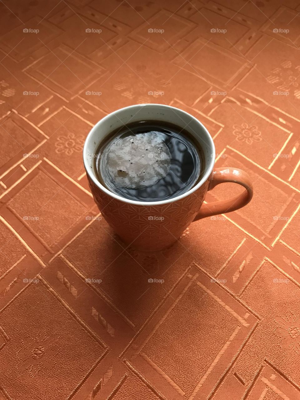 A cup of dark, Turkish coffee