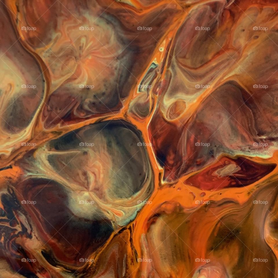 Acrylic pour abstract art 