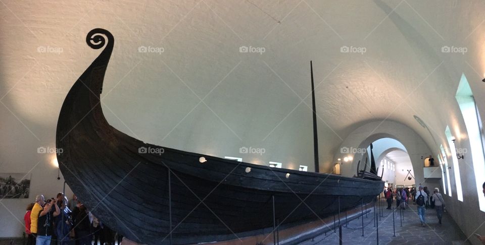 Viking ship in Viking Ship Museum Oslo 