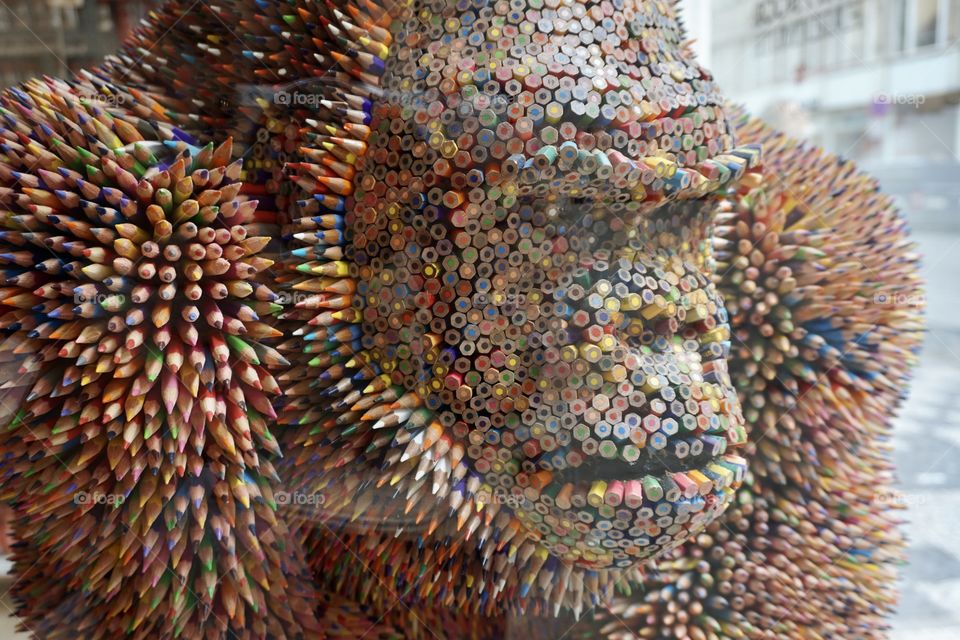  Clash of Colours Mission ... Colourful pencils made into a Gorilla ... Fantastic piece of Art 