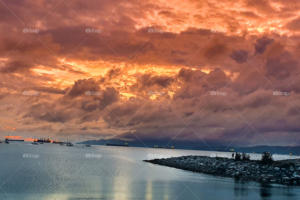Burning clouds in Vancouver