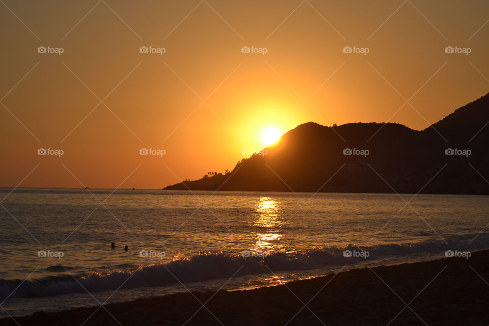 sunset in Alanya turkey