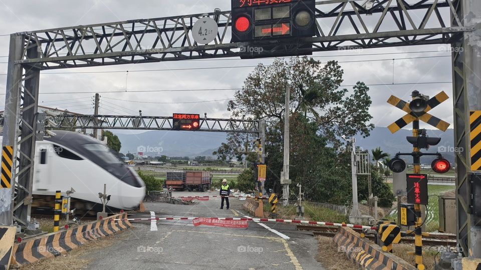 train tracks in the city