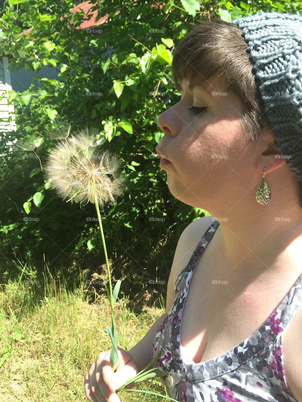 Blowing dandelion
