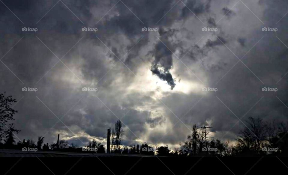 A beautiful gray storm