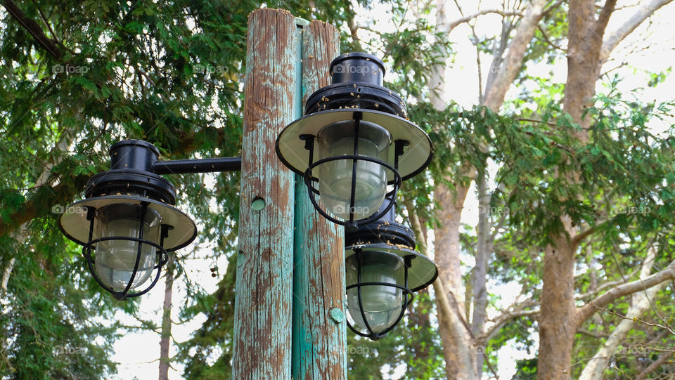 Old lamppost in the city