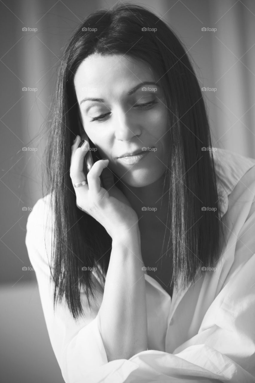 woman on phone