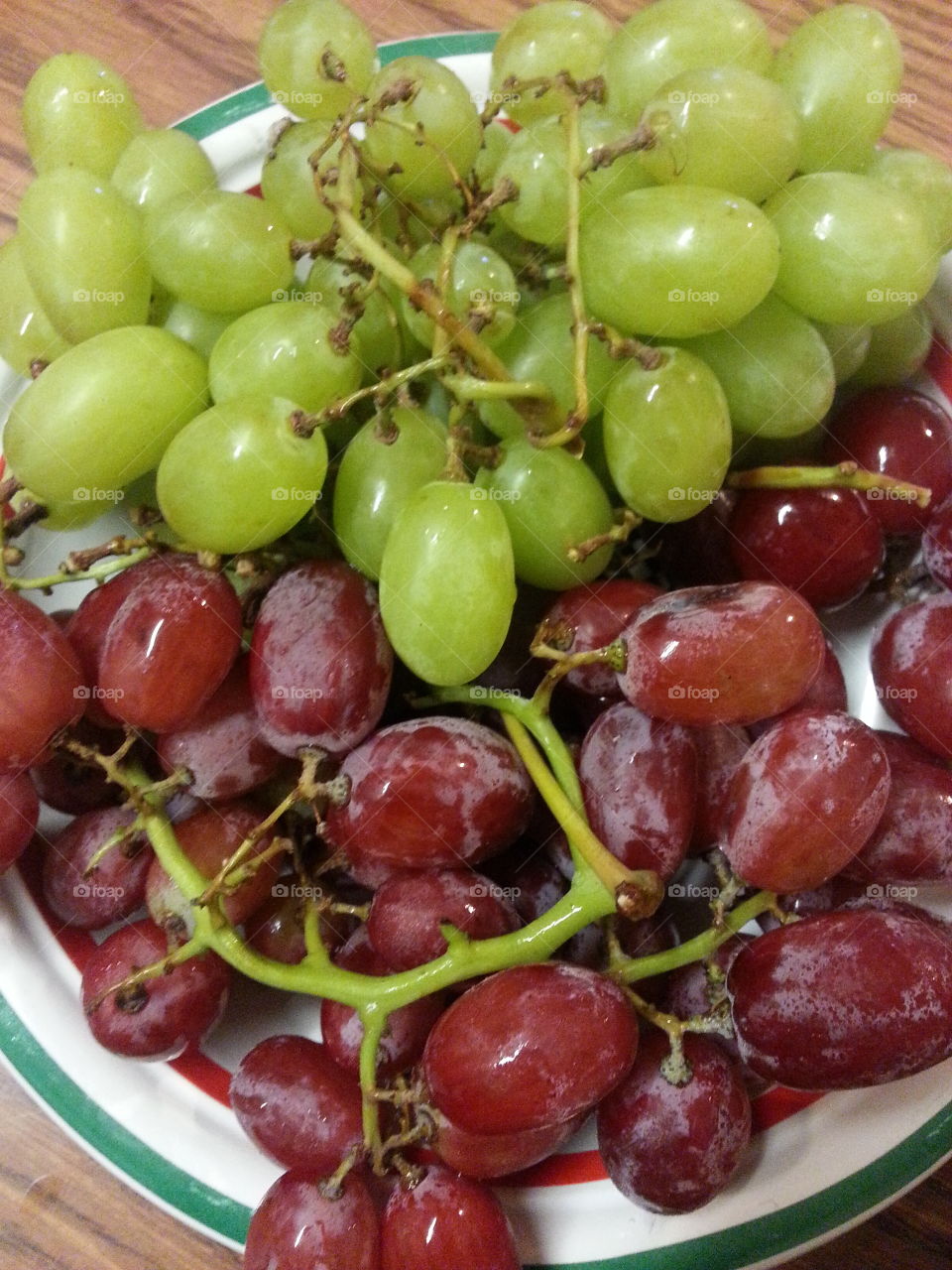 Grapes. a bowl of grapes on my table