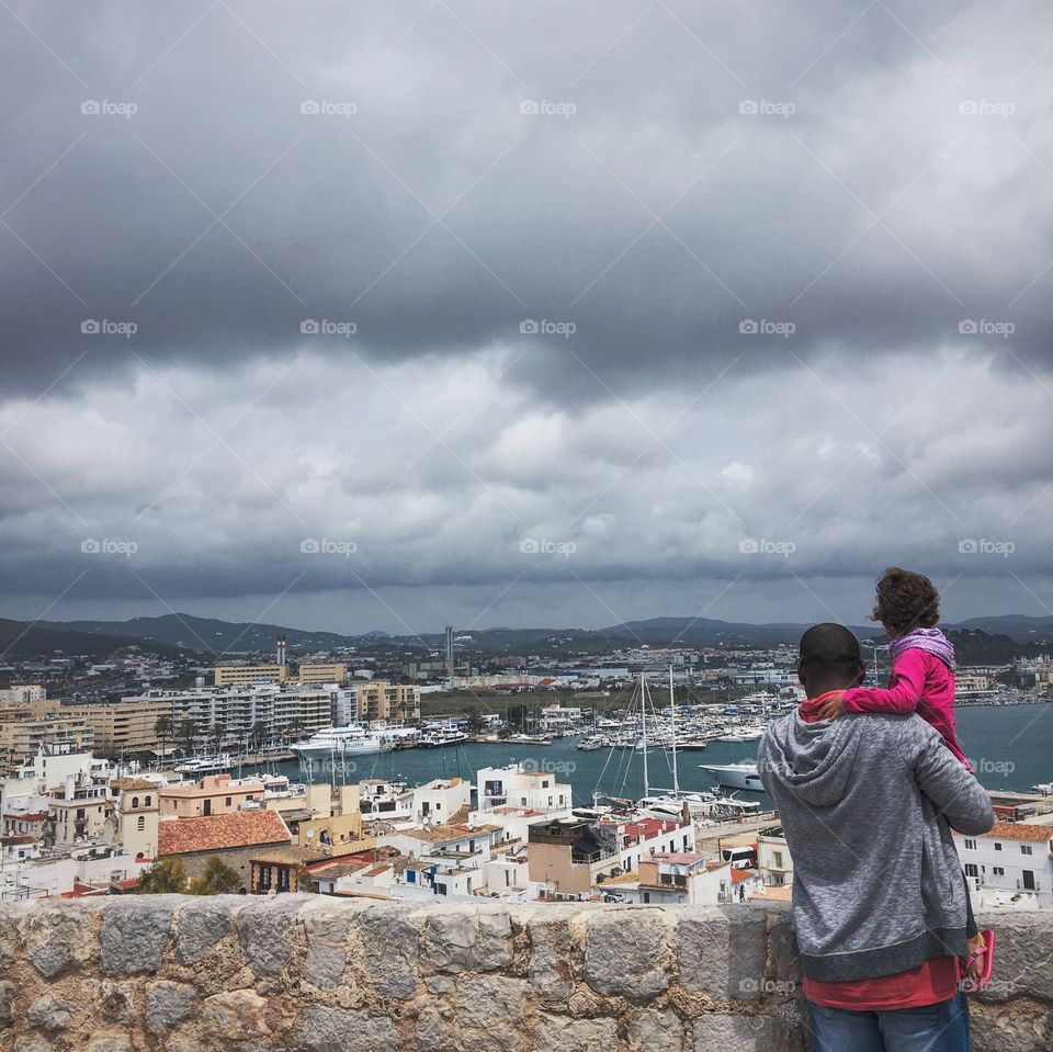 Cloudy day by ibiza old town 