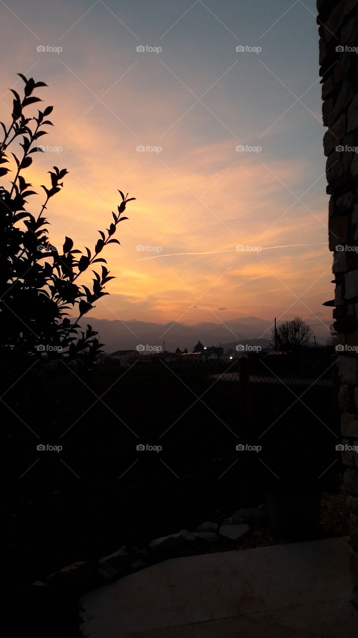 sunset from my garden