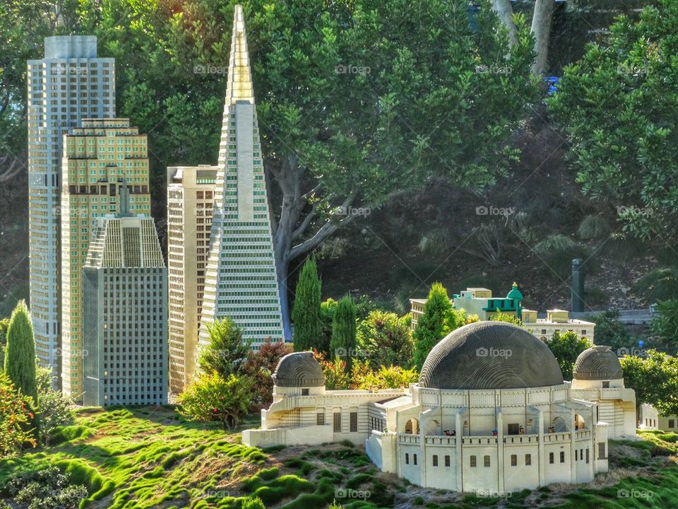 California Landmarks. Lego Diorama Of Modern Architecture
