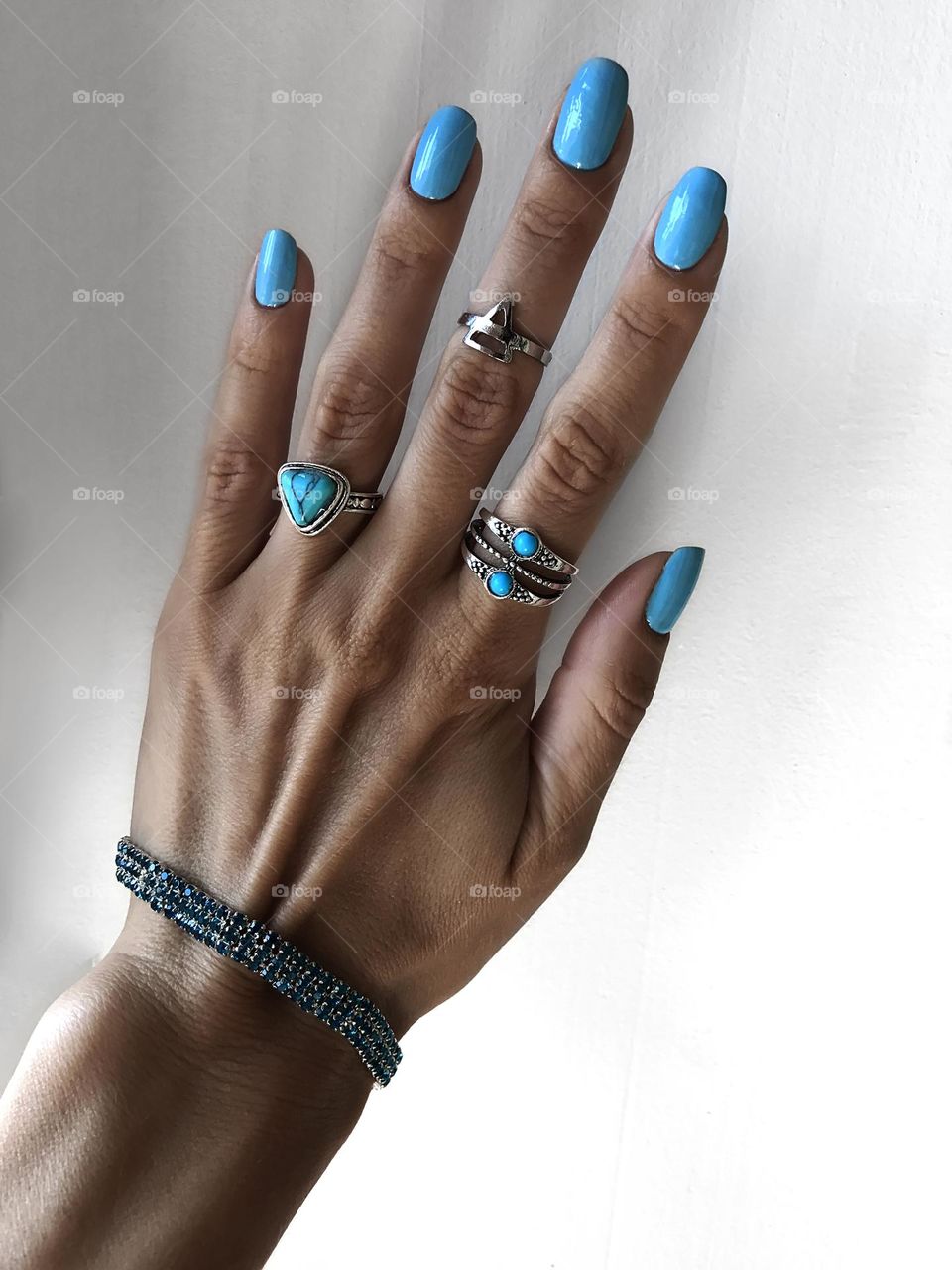 Blue manicure 