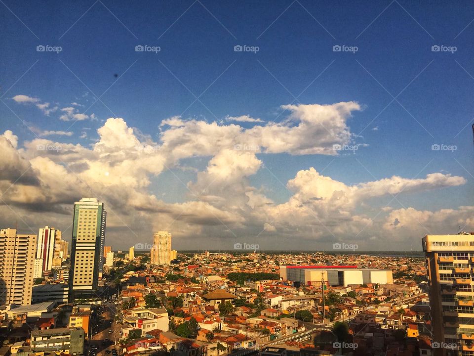 A Sky full of clouds. 