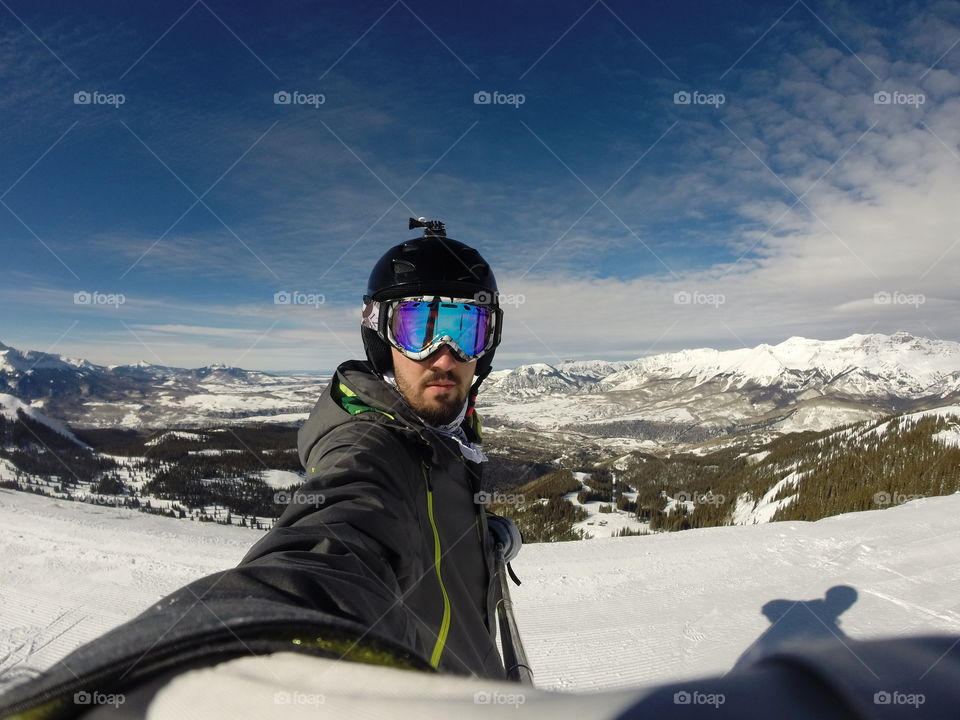 mountain selfie
