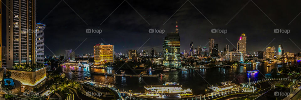 Bangkok City Night View , Thailand