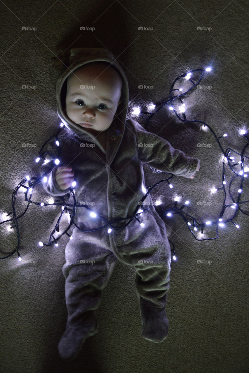 Baby Christmas lights 
