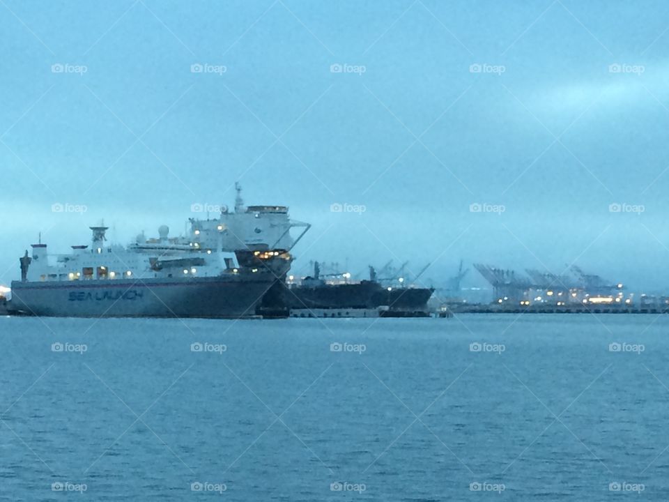 Port of Long Beach navy ship 