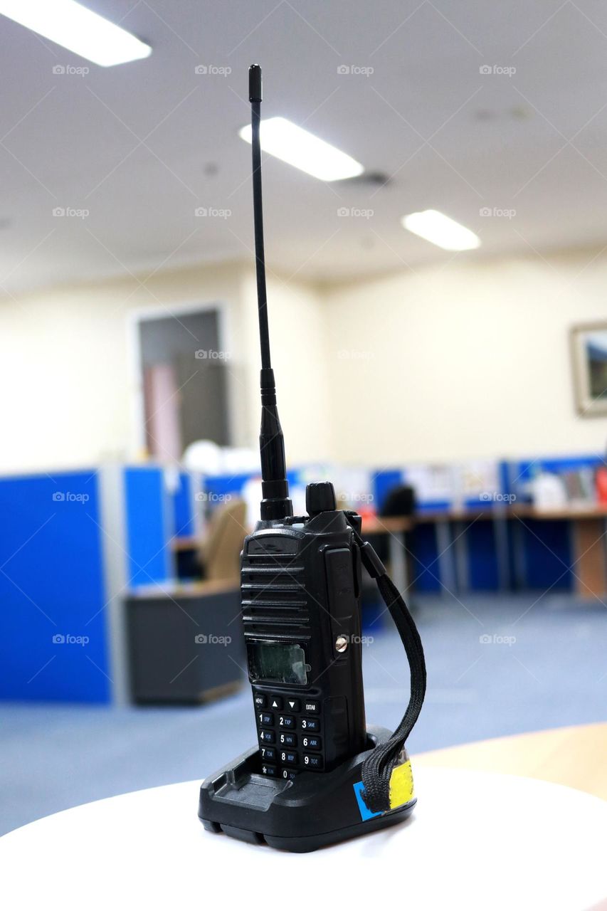 walkie talkie is a short distance communication tool usually used by security guards