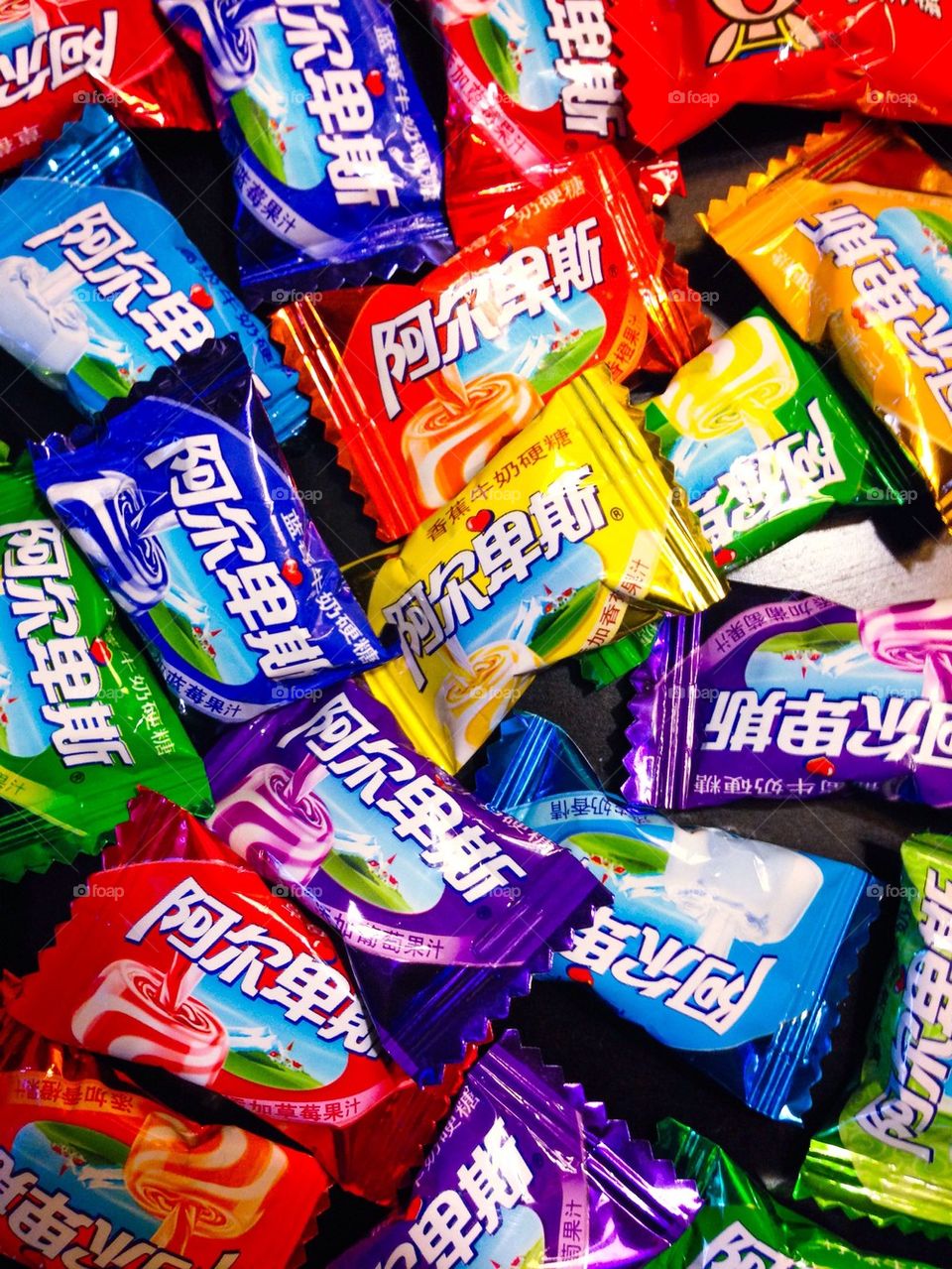 Colorful Chinese hard candies