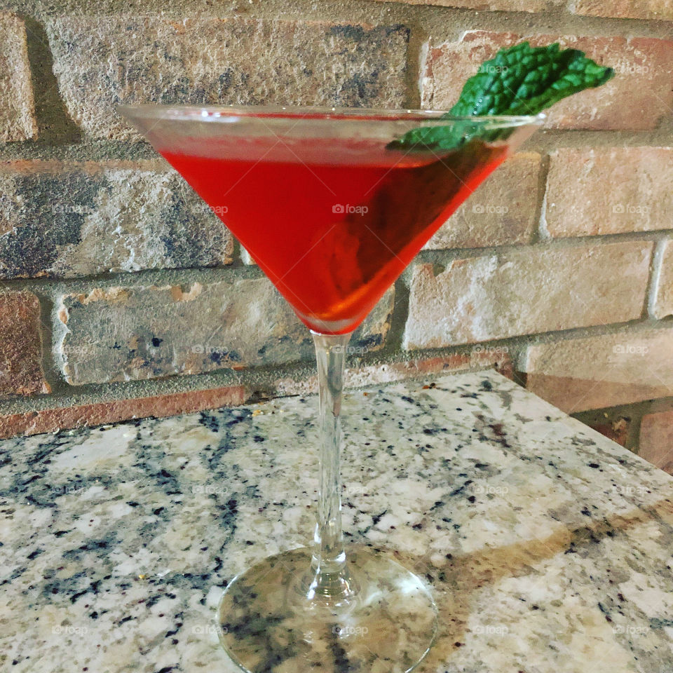 Raspberry martini