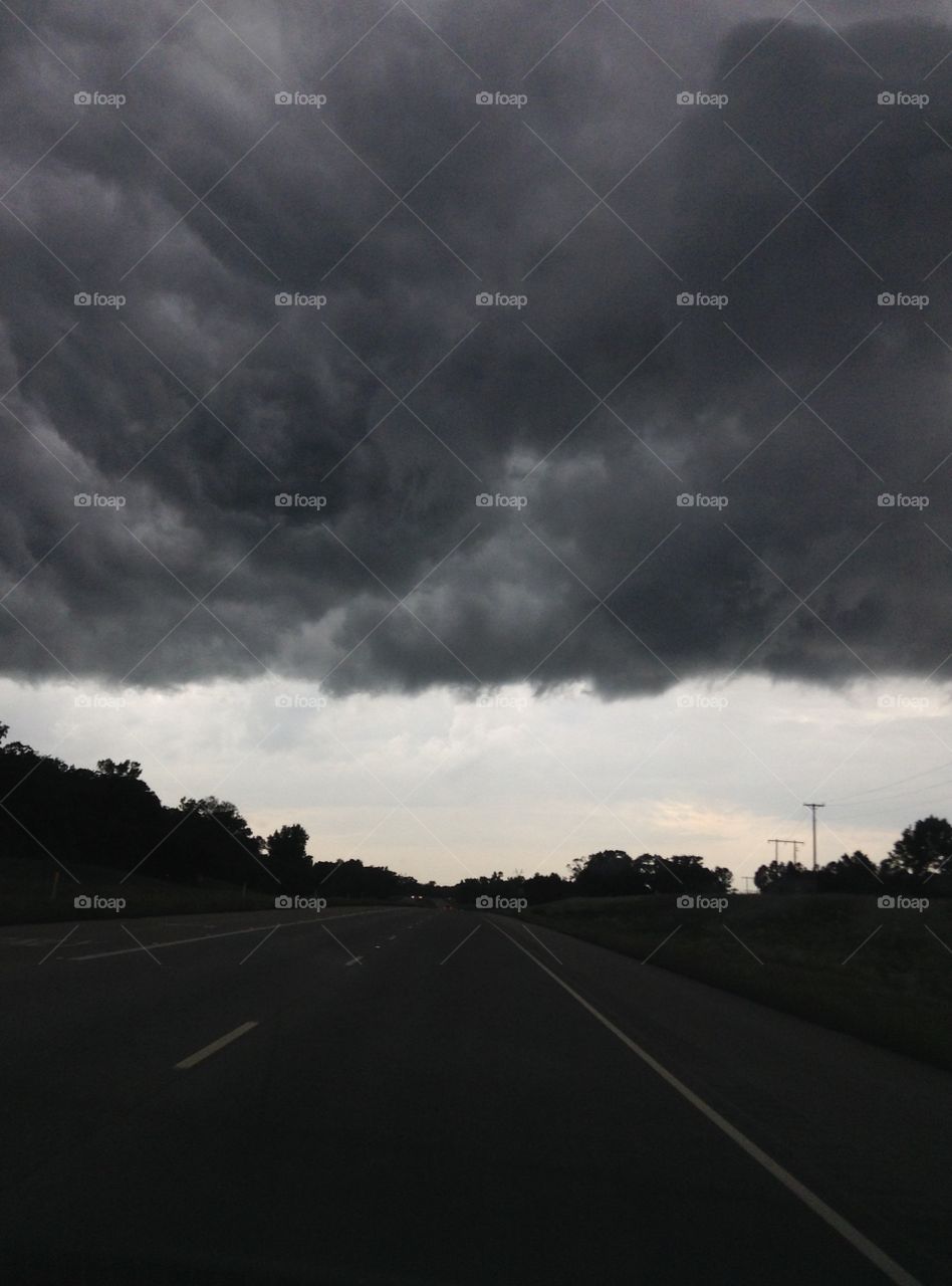Storm clouds.