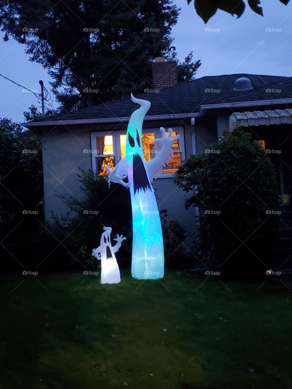 Halloween,  ghost in the yard, dark nights