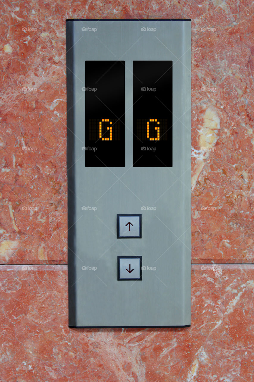 Lift / elevator panel of a high rise building