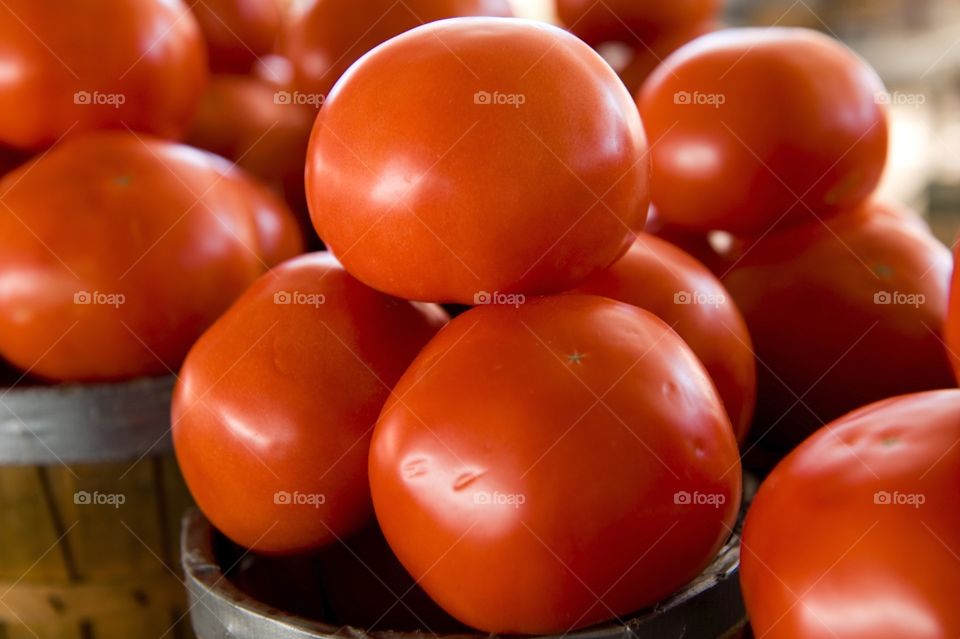 Tomatoes at market