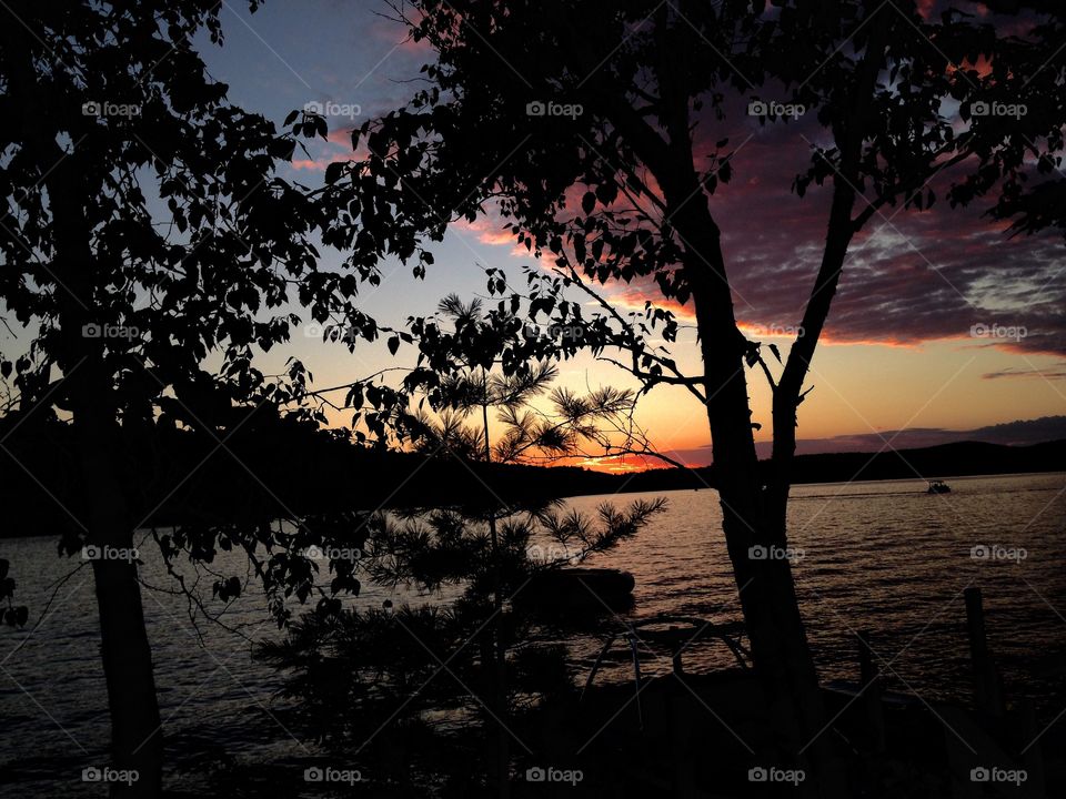 Meredith, NH at sunset