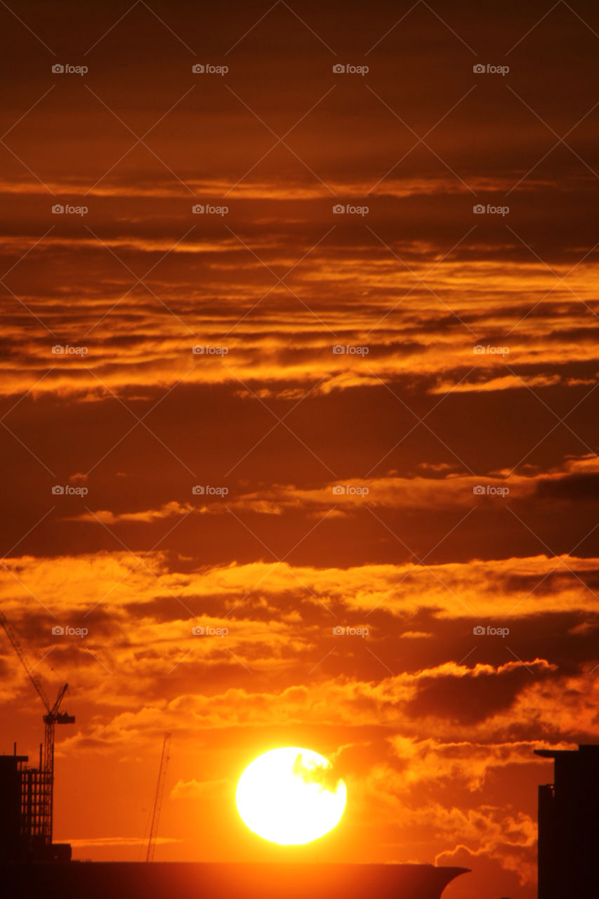 dark sunset orange london by alexchappel
