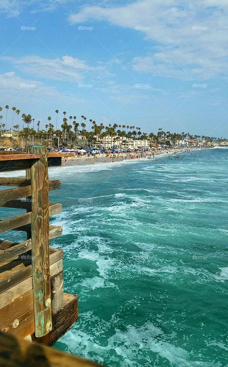 View from the pier at Oceanside, CA