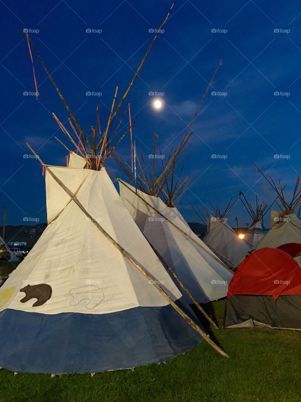 Tent, Landscape, No Person, Wind, Flag